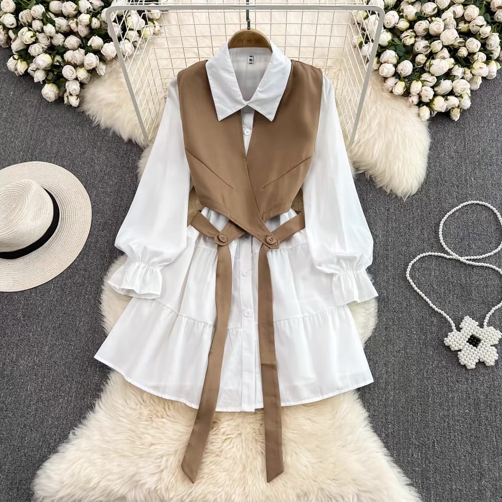 On cloud nine shirt dress & waist coat SDZZ611 image