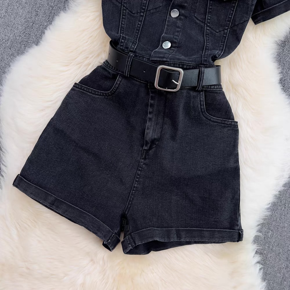 West coast denim jumpsuit & belt JRZZ489 image
