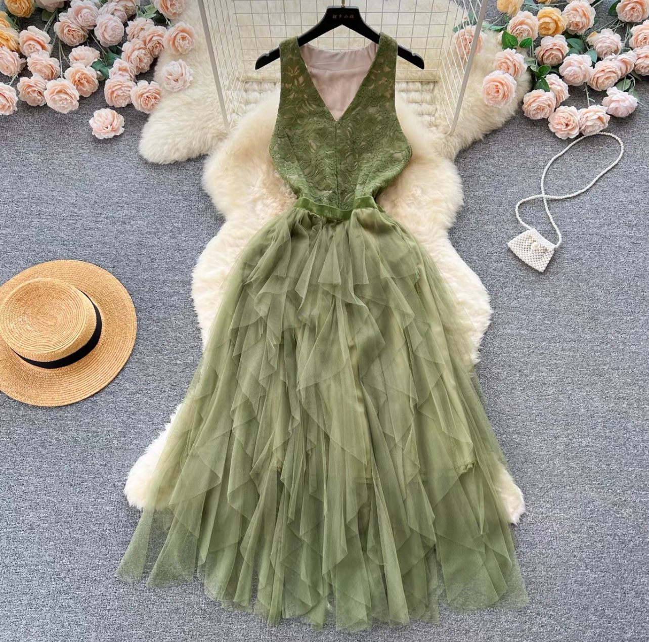 Luxe life frill dress EVD162 image