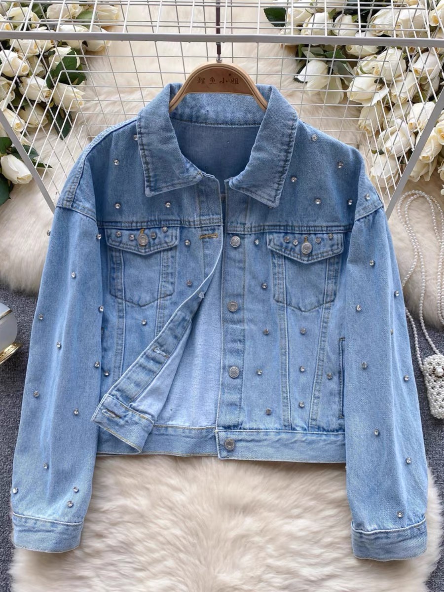 Motorbike own beaded denim jacket DJA109 image