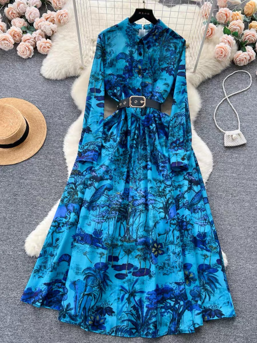 Floral baddie dress & belt FD342 image