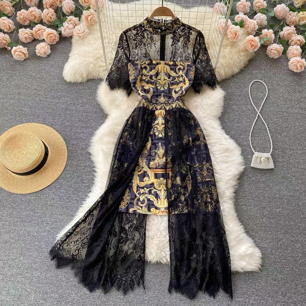 Meet me at Versace chantily lace dress FD41 image