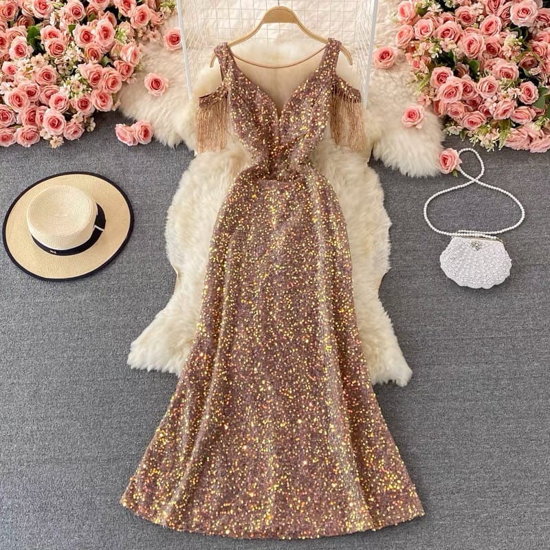 Vibing vintage shimmer shine dress EVD3 image