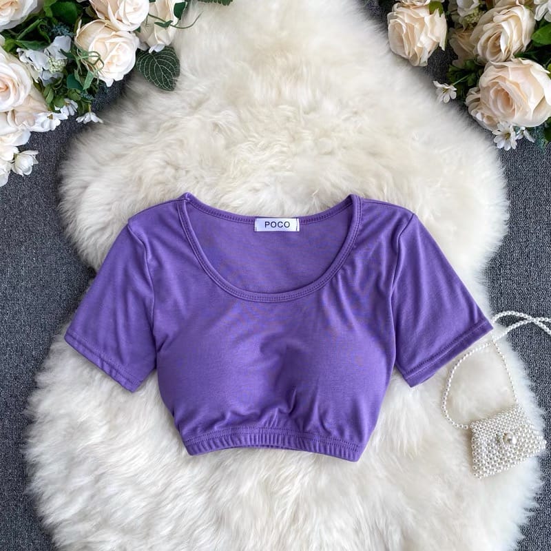 Sports and exercise crop top TZZ478 image