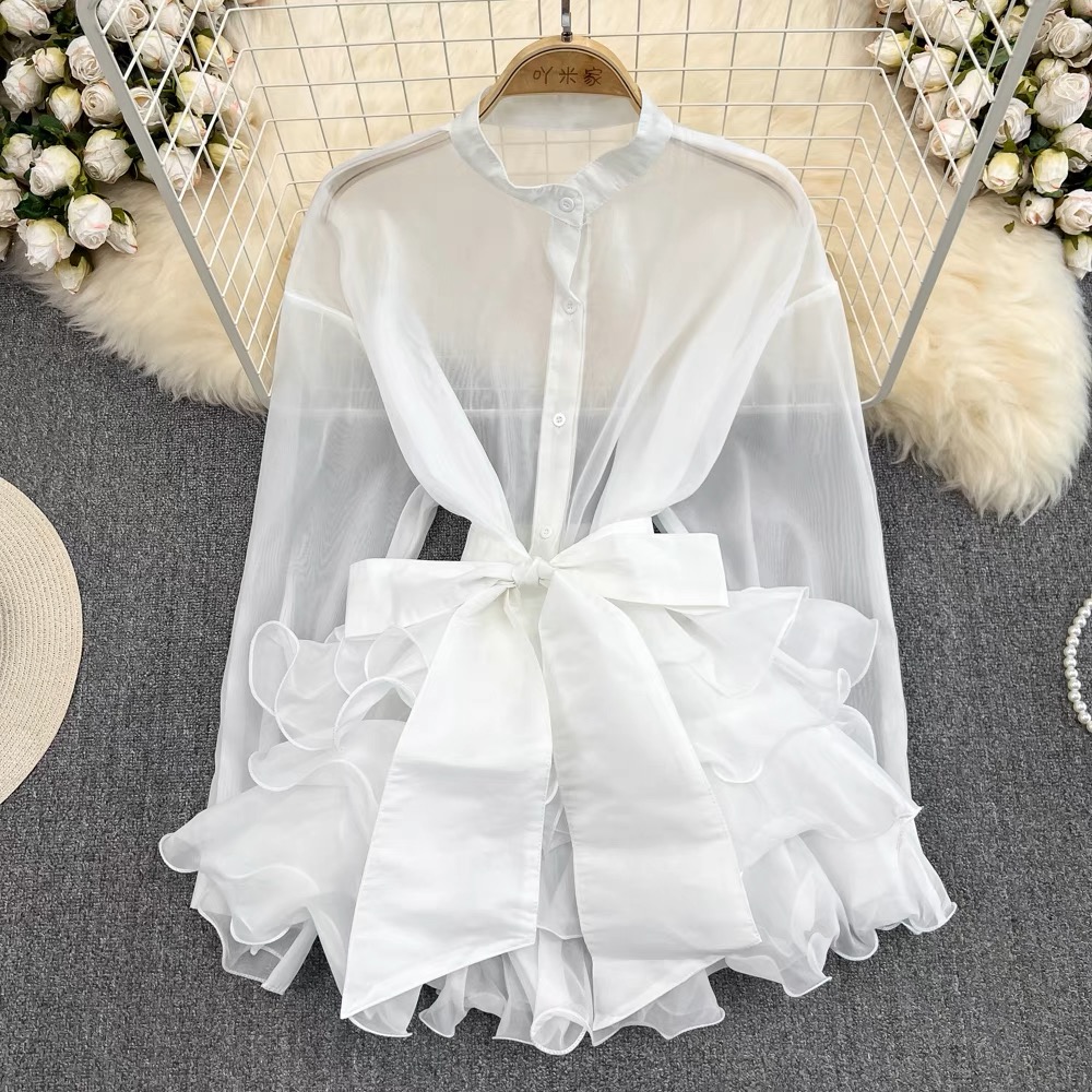 Ride the flutter ruffle blouse BE127 image