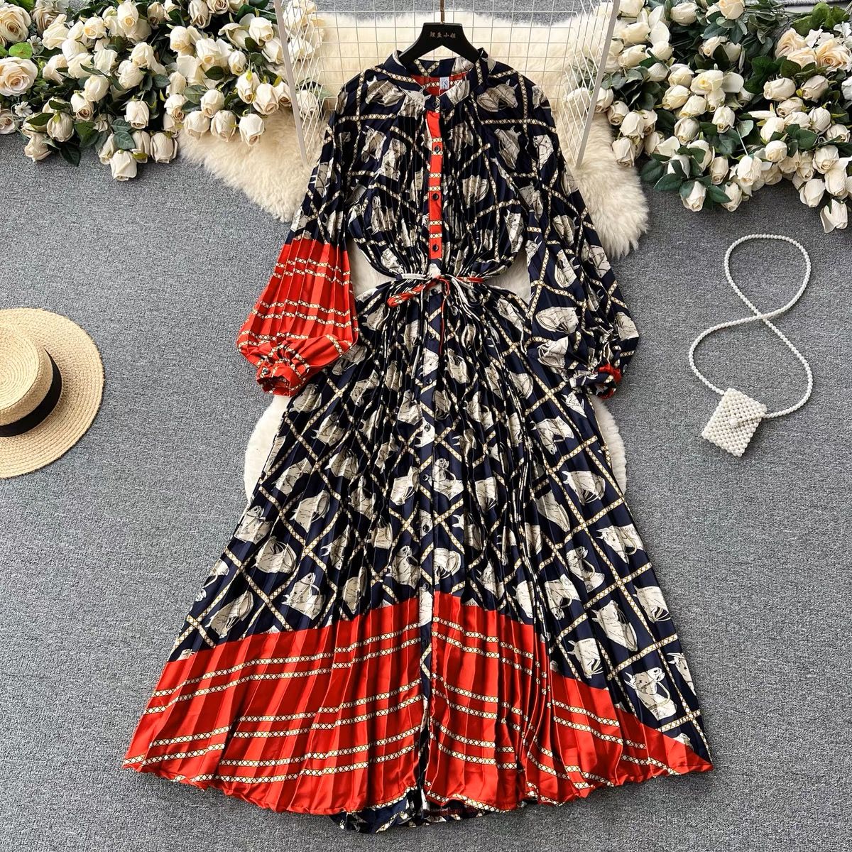 Cute but spoiled print dress FD215 image