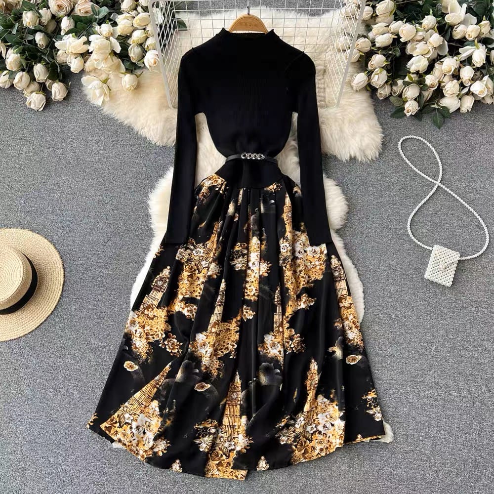 Hottest in the room print dress FD132 image