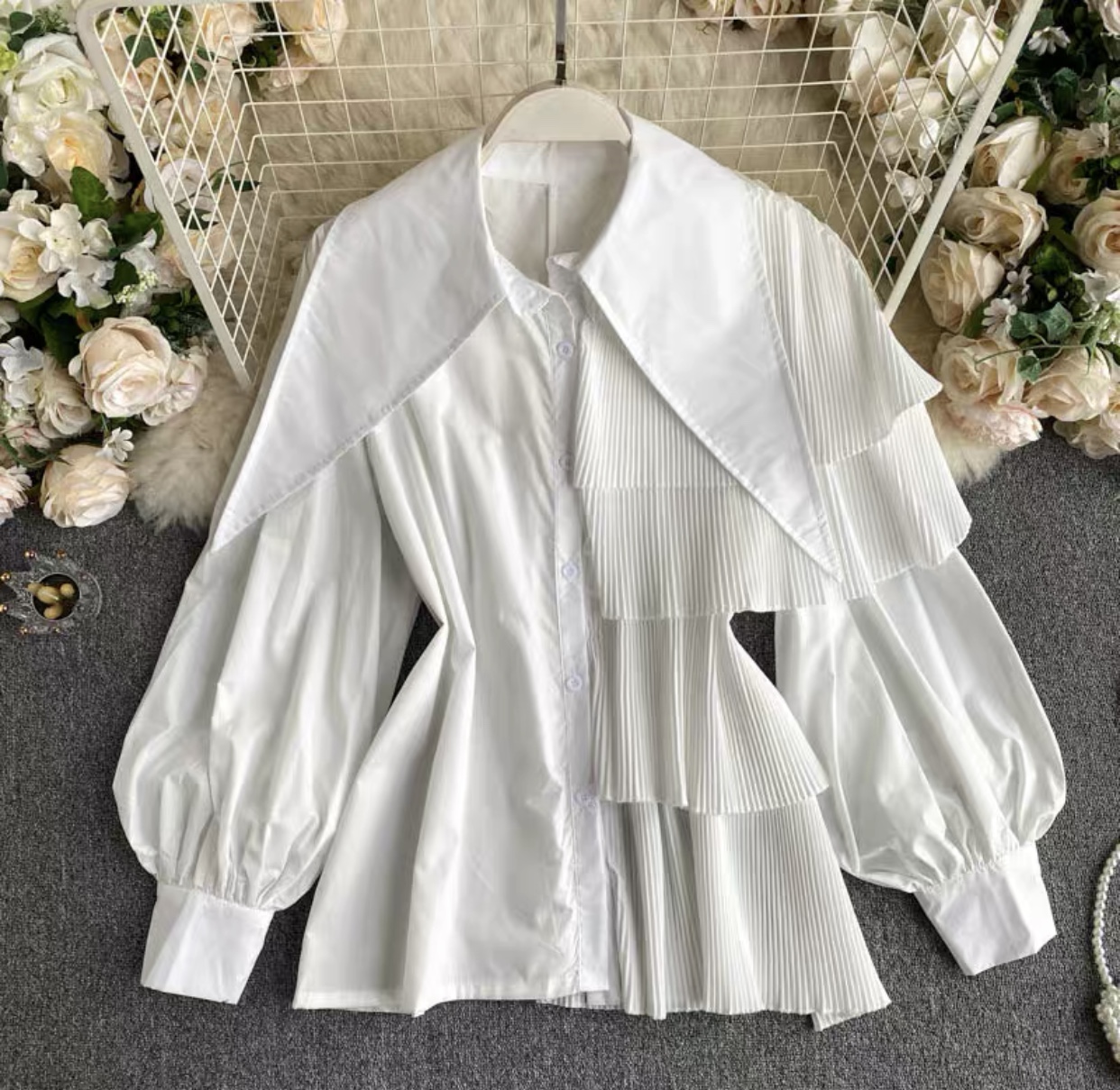 No shorts cut pleated style shirts SDZZ180 image