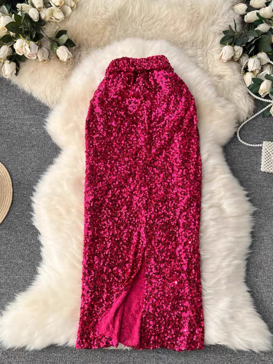 Radiant angel sequin skirt & belt SZZ458 image