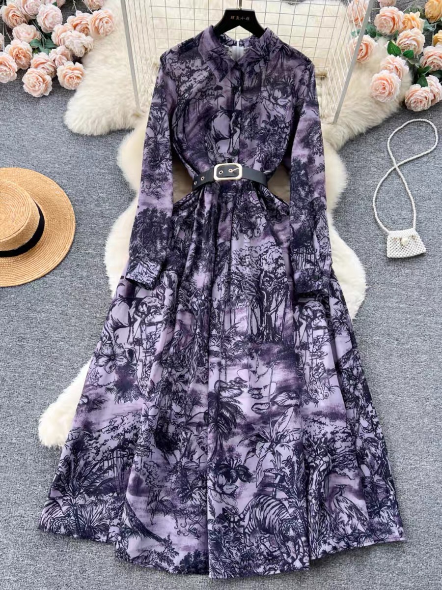 Floral baddie dress & belt FD342 image