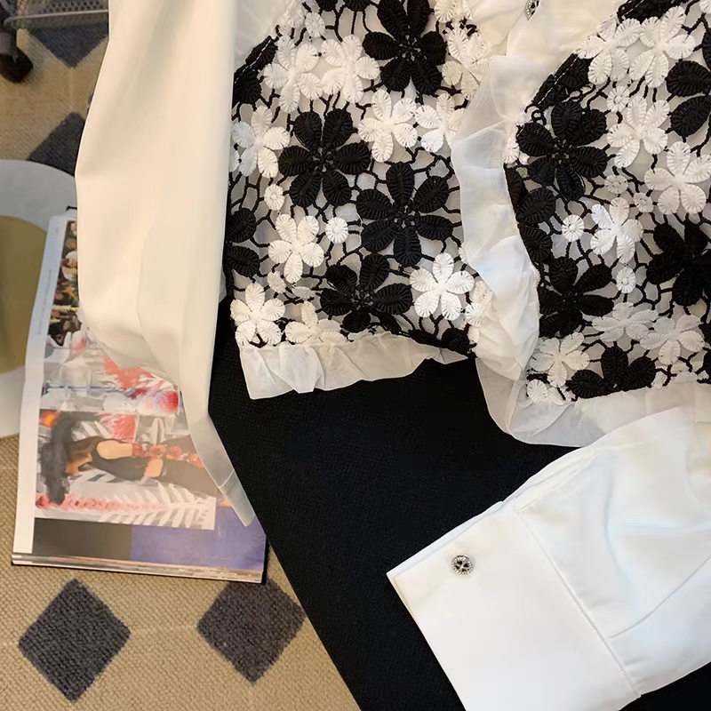 Floral trend crop shirt SDZZ517 image