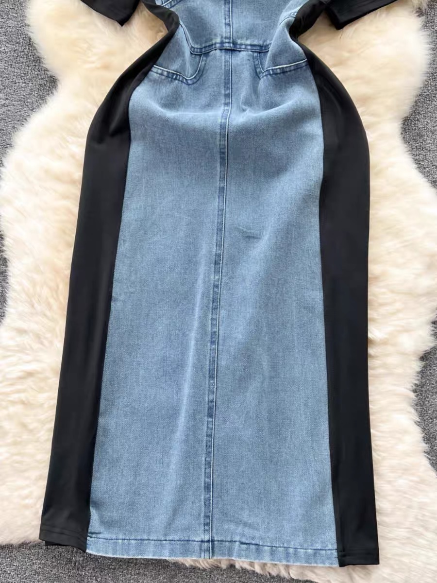 Table for two denim dress DBC14 image