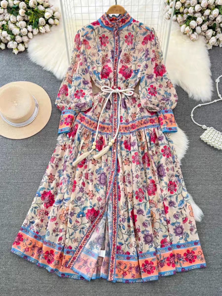 Work can’t handle me print dress ED129 image