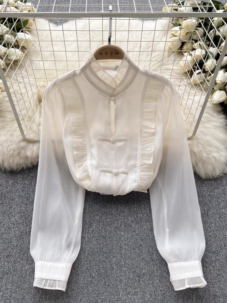 Into you flutter blouse BE180 image