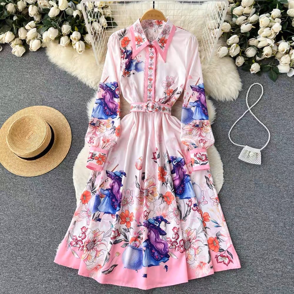 Classy for her print dress ED62 image