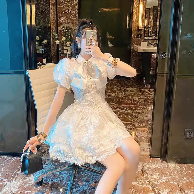 Princess treatment  mini lace dress FD90 image