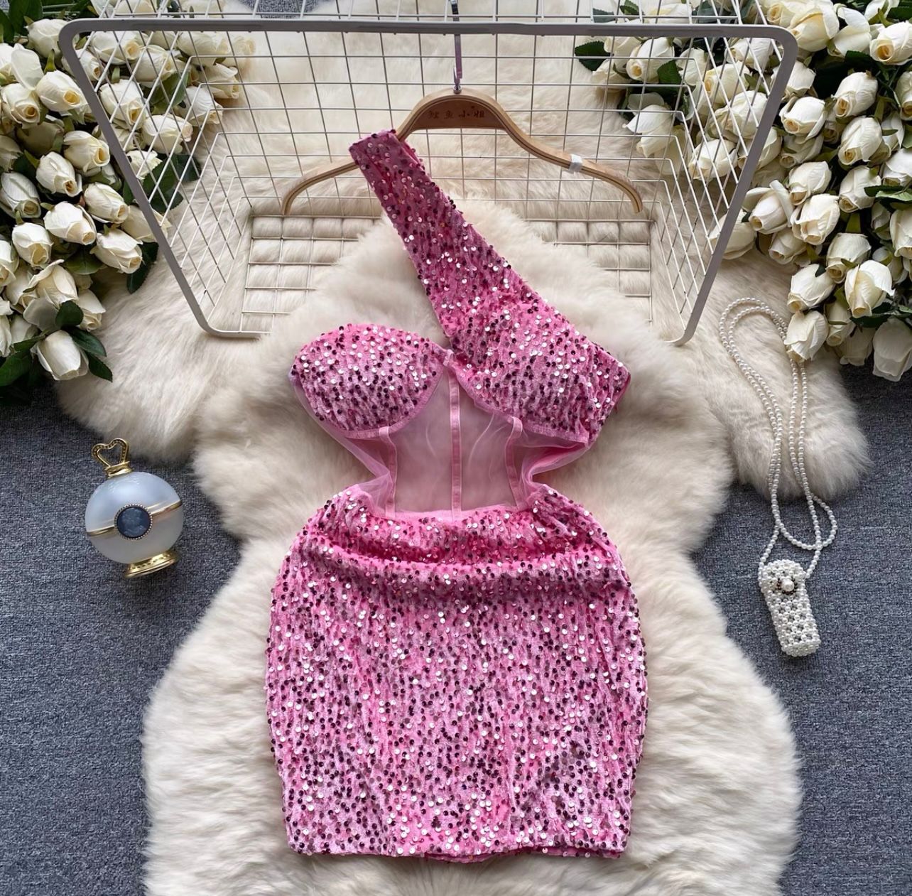 Cheers to the celebrant sequin dress EBC75 image