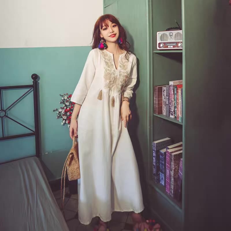 Tie dye simple dinner dress CD9 image