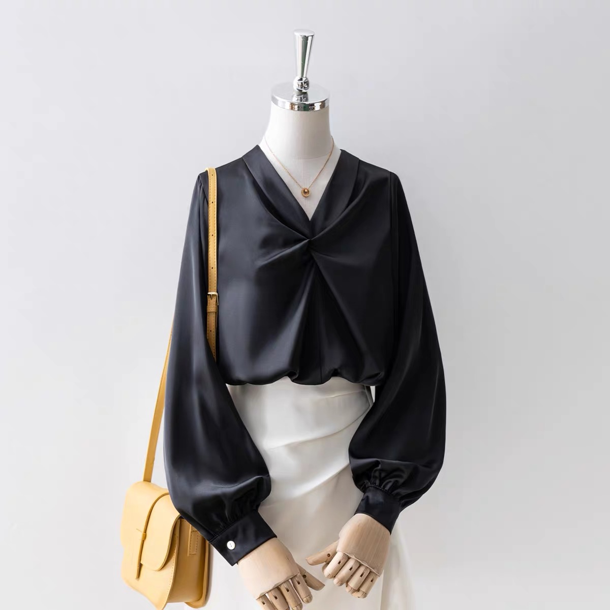 Casual baddie silk Blouse ZVB105 image