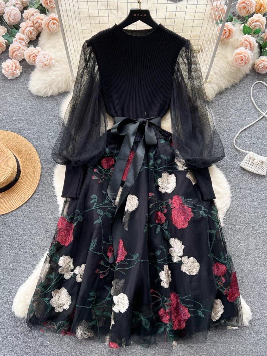 Stay solids floral dress CD511 image