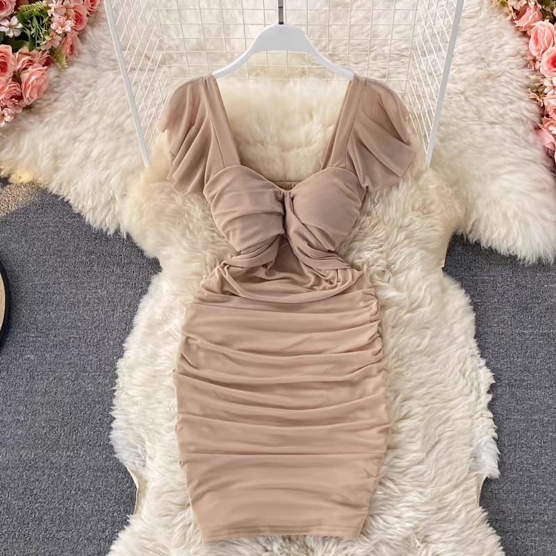 No sleeves ruched gown CBC65 image