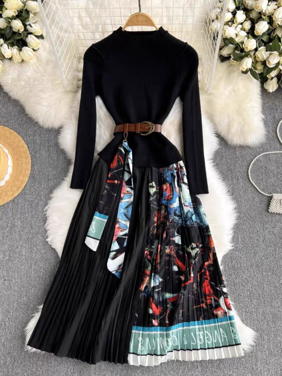 The cross over sweater dress FD562 image