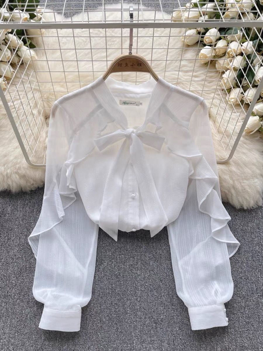 Sweetheart ruffle blouse BE194 image