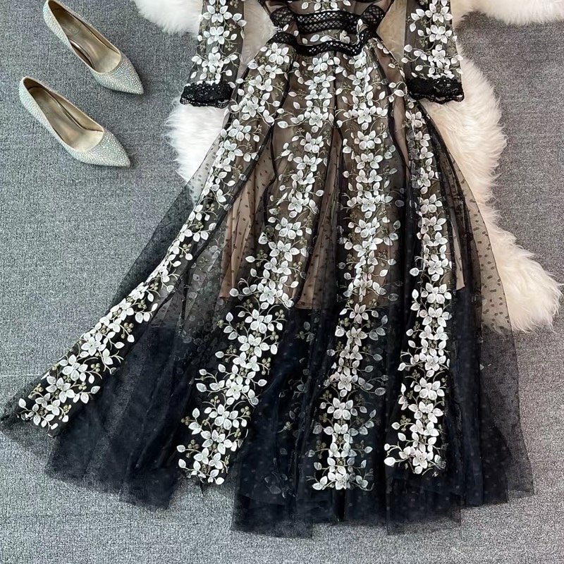 The party fav floral mesh dress EVD5 image