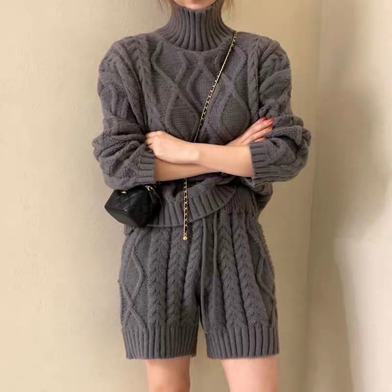 Heat wave cut off knitted set TPZZ3443 image