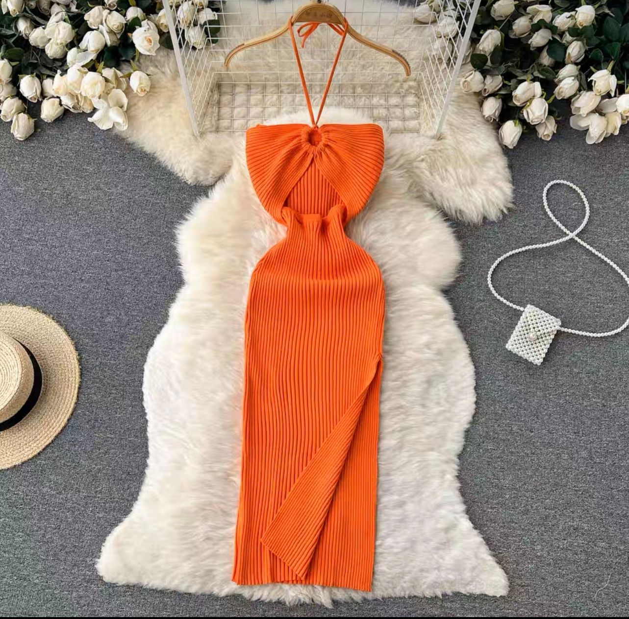 Colorful living knit gown KBC54 image