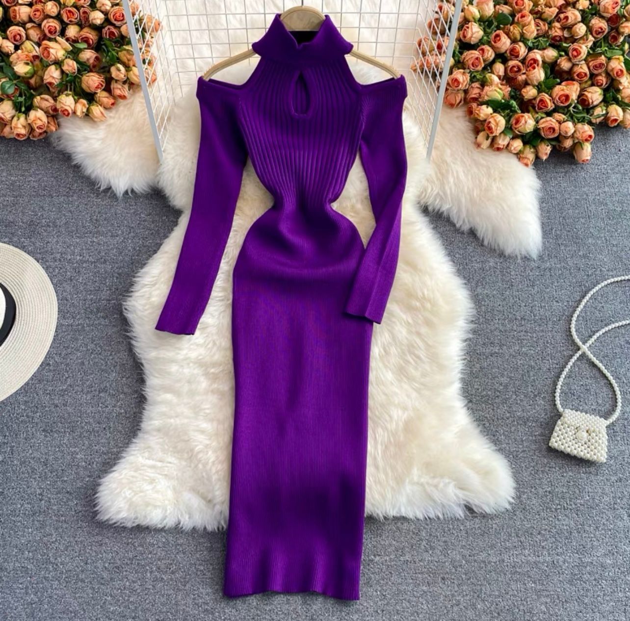 Taking sides knit dress KD103 image