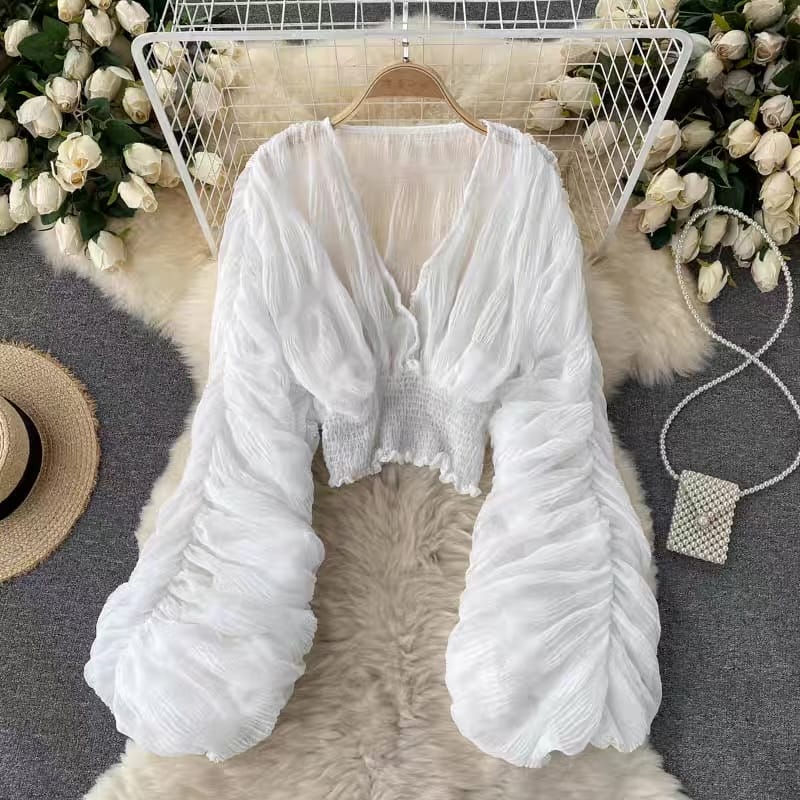 London fashion week ruched top TZZ660 image