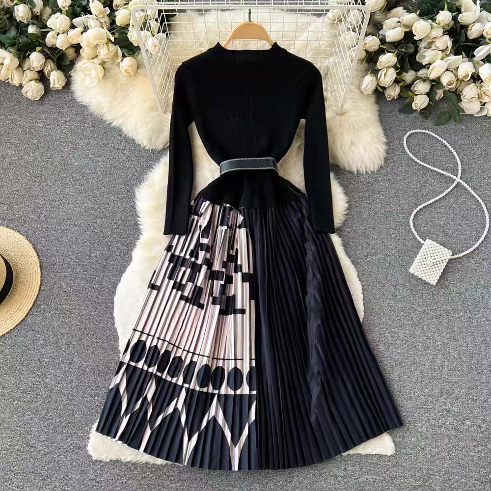 The main event print dress FD99 image