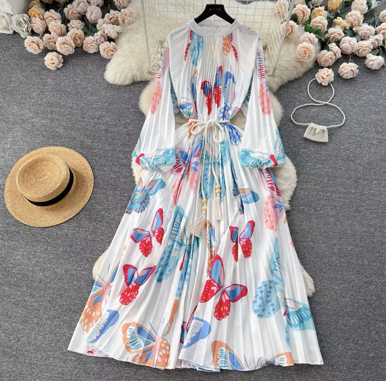 Wedding guest print dress CD522 image