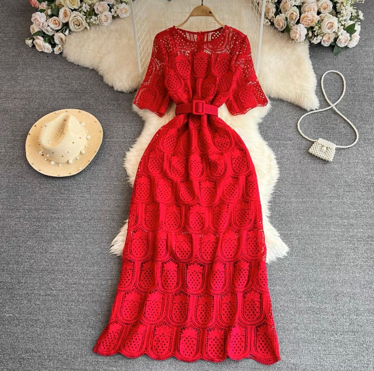 Princess royal lace dress & belt FD164 image