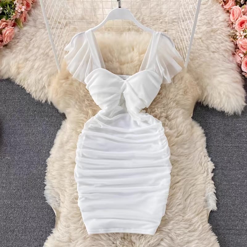 No sleeves ruched gown CBC65 image