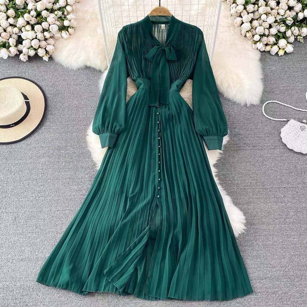 Red carpet pleat dress FD56 image