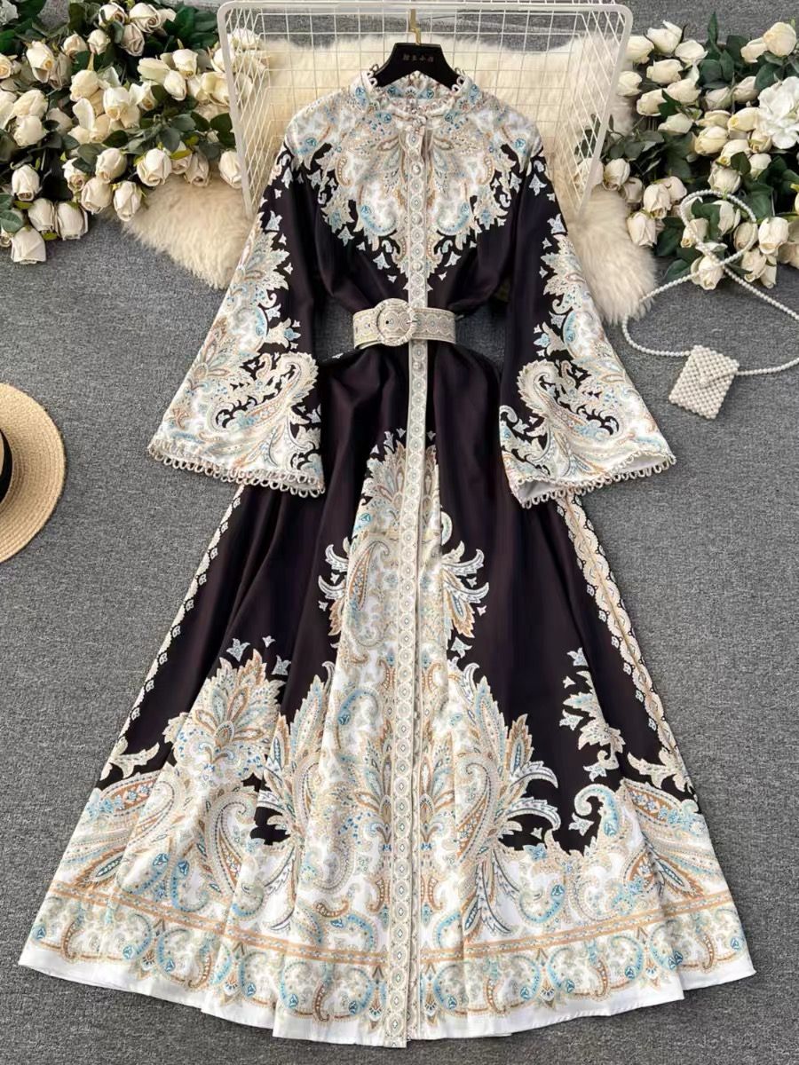 In my fun era print dress ED112 image