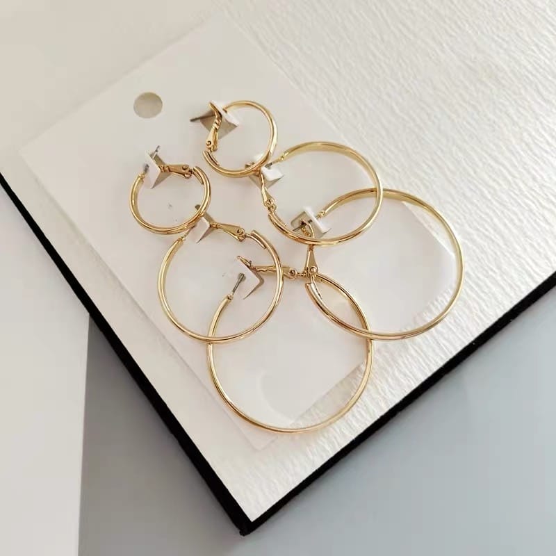 Three set of hoop earrings JW101 image