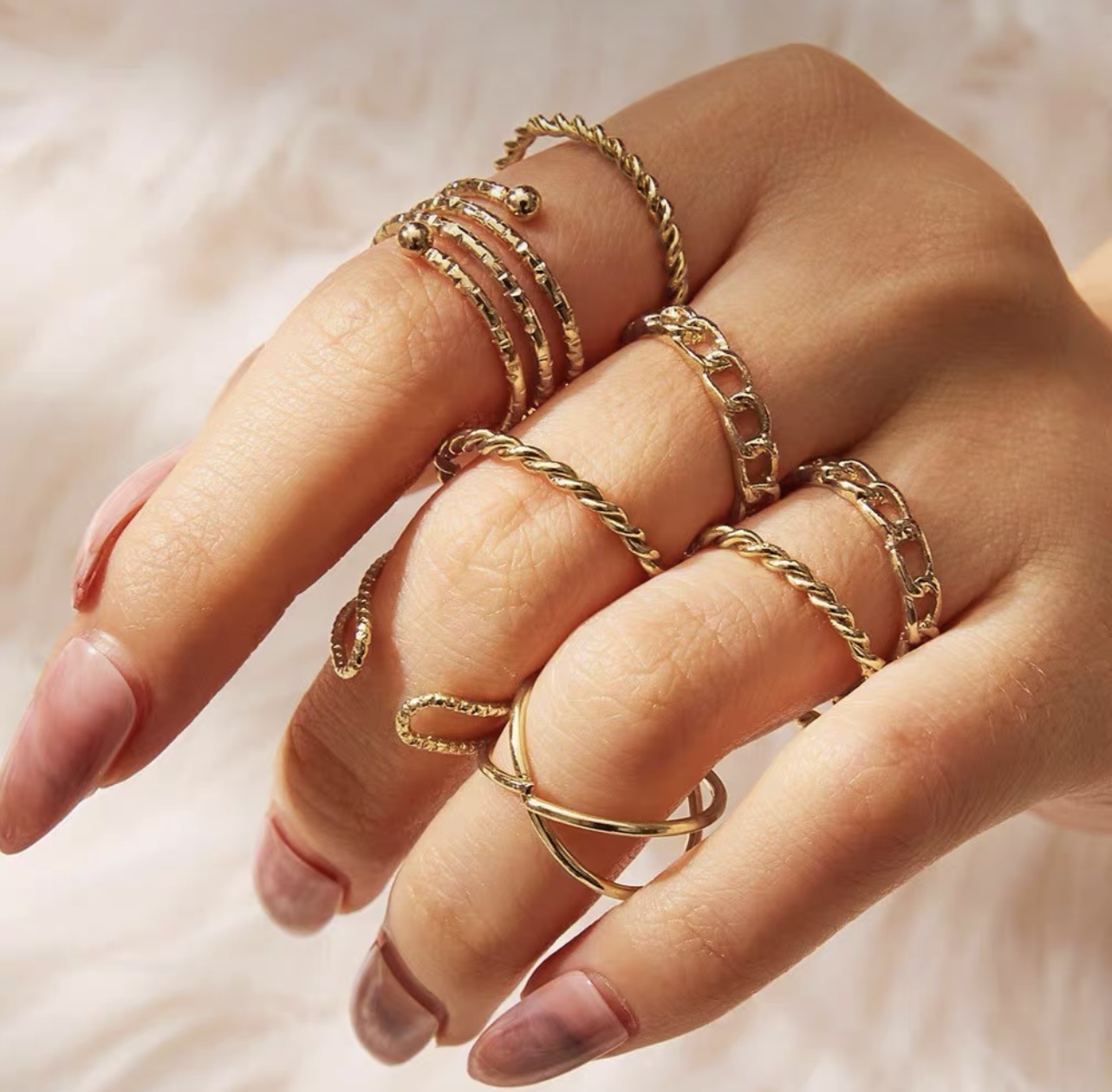 Luxury babe knuckle rings JW168 image