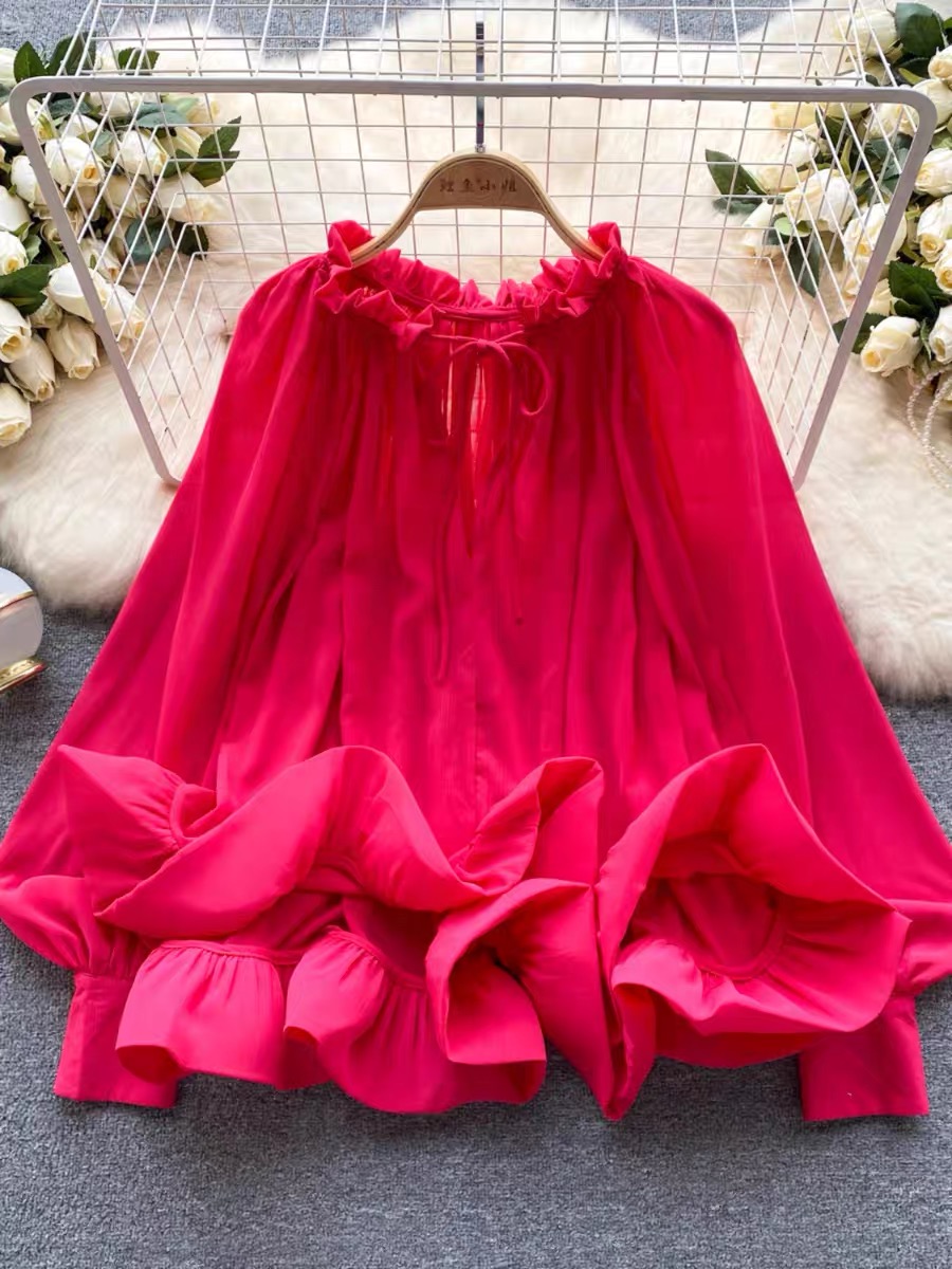 Dinner party ruffle blouse BE154 image