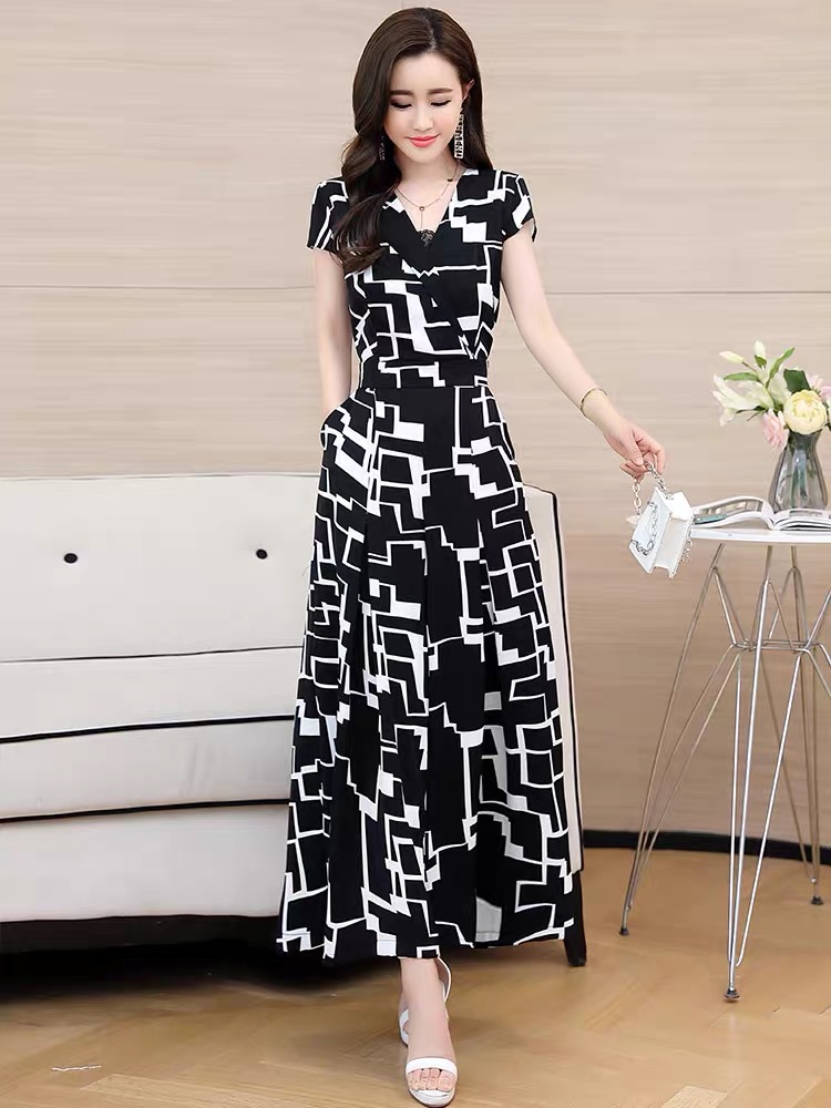 Formal dinner print dress CD112 image