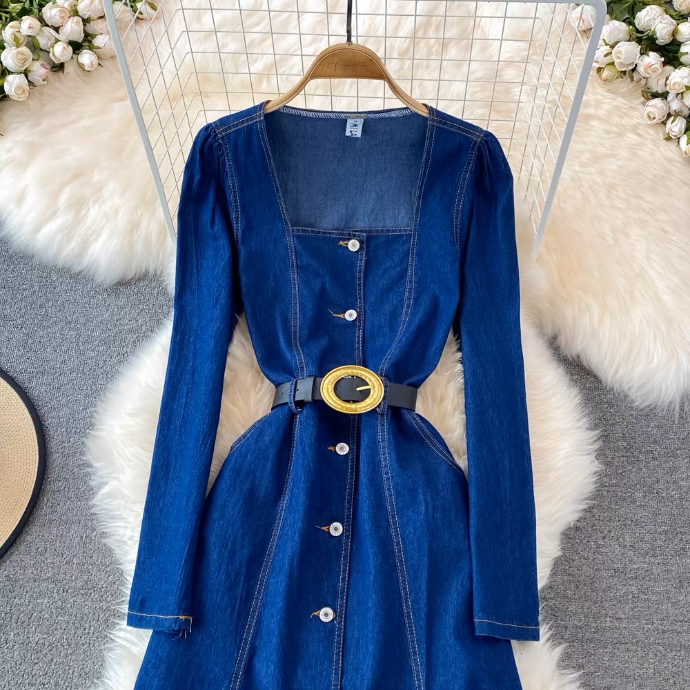 Office calling denim dress DD13 image