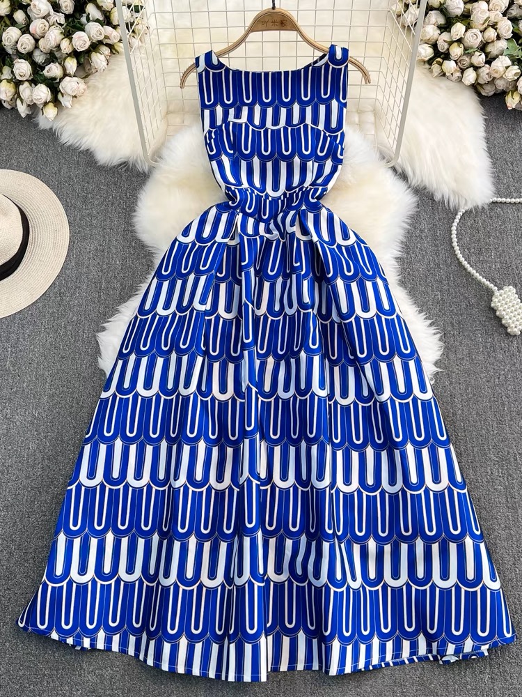 Summer staycation print dress CD298 image