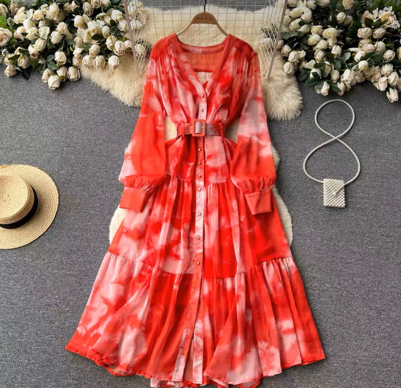 Nataly print dress CD253 image