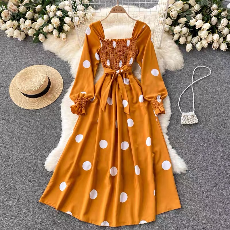 Picnic standout dotted dress CD49 image