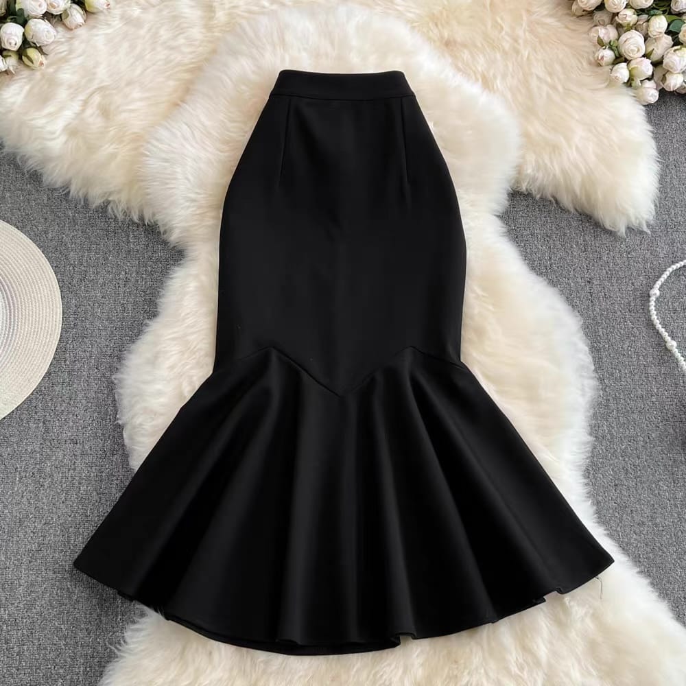 Wine by the fire place peplum skirt SZZ185 image