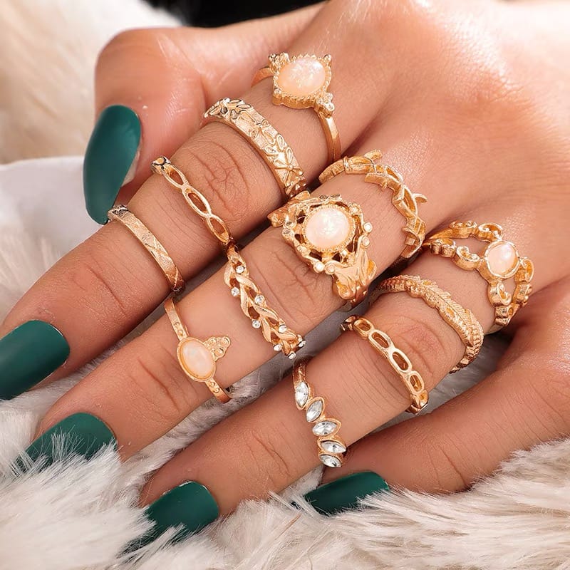Vintage knuckle rings set JW144 image