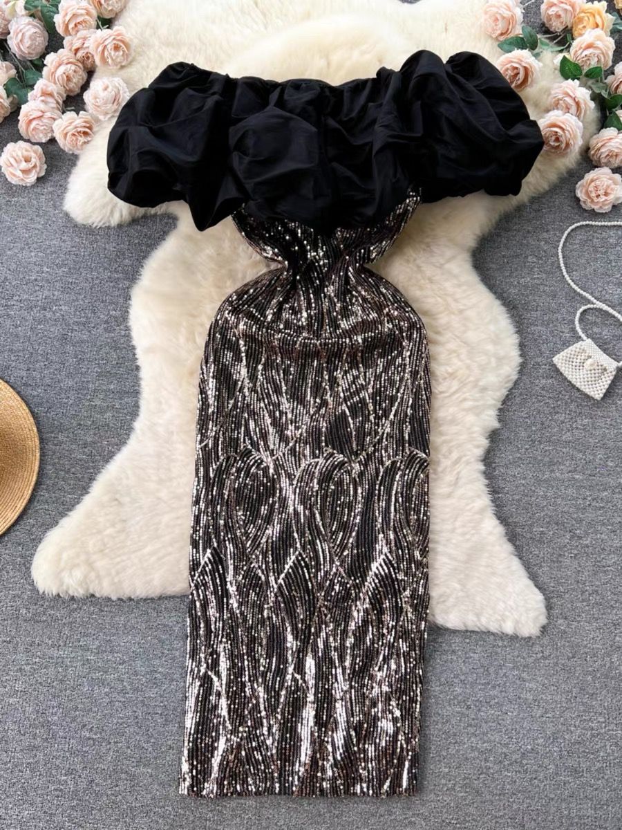 Self made billionaire sequin dress EBC52 image