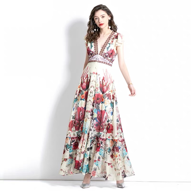 So romantic floral dress ED30 image